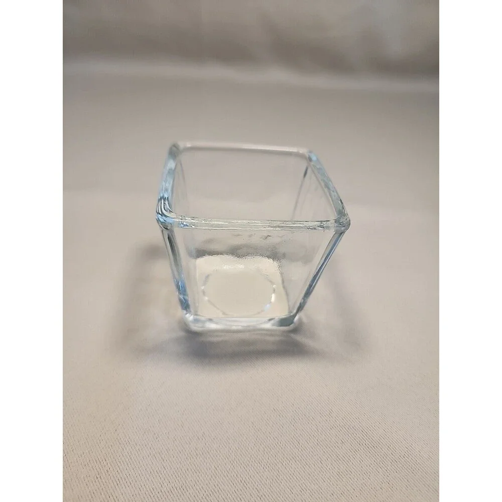 14 Small Clear Glass Square Candle holder 2 3/4